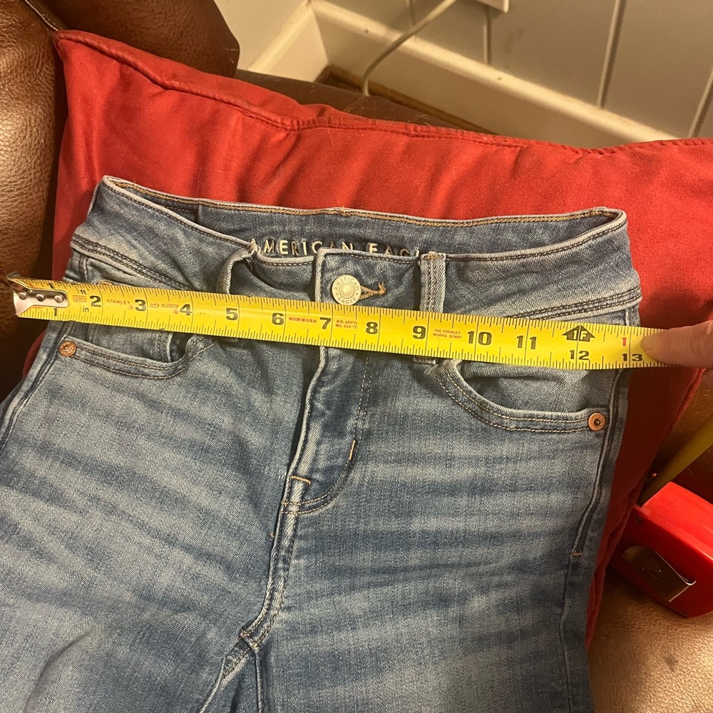 American Eagle Outfitter Next Level Stretch High-waisted Skinny Jeans size 00 - Picture 6 of 7